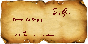 Dorn György névjegykártya