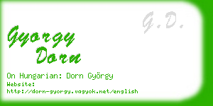 gyorgy dorn business card